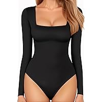 クラネ　ROUND NECK HIGH CUT BODYSUITS QINSEN Round Neck Shirt for Women Cap Sleeve High Leg Thong